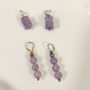 Aquarius Birthstone Natural Amethyst Charms